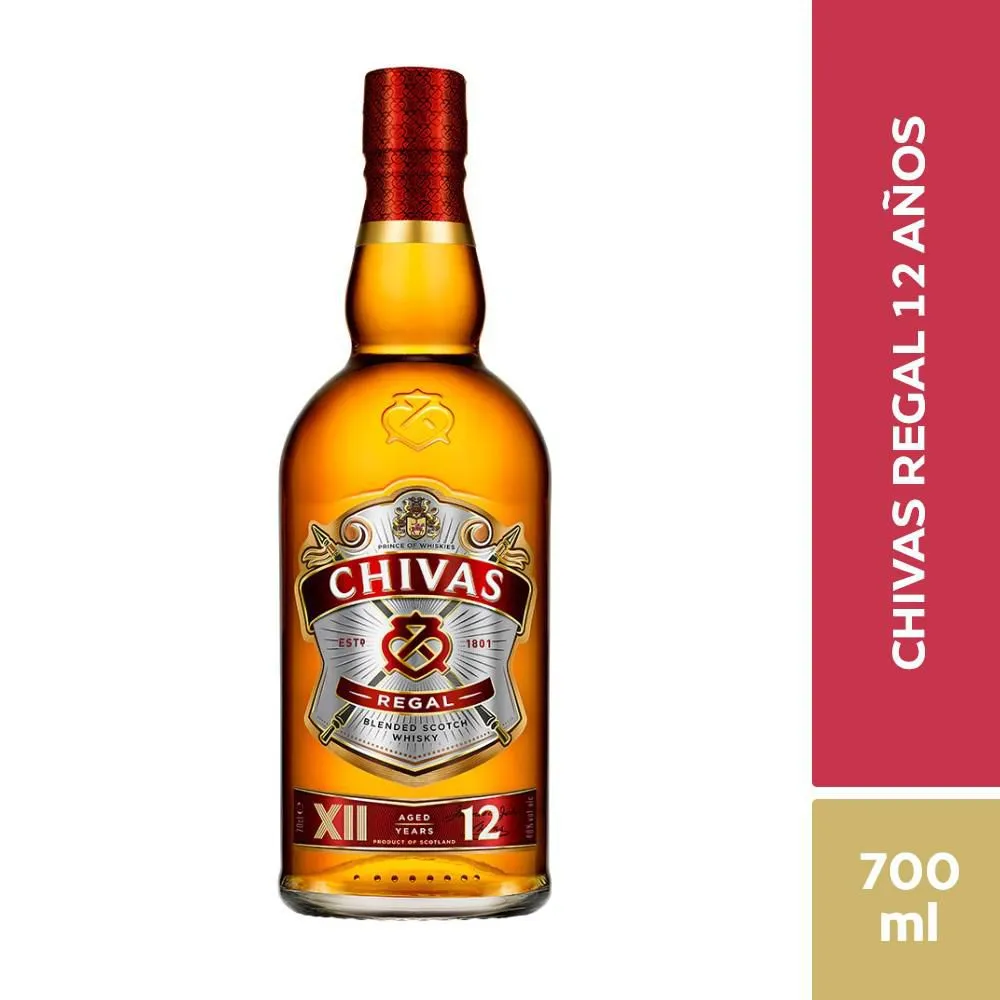 Whisky Chivas Regal 12 Años Botella 700 ml