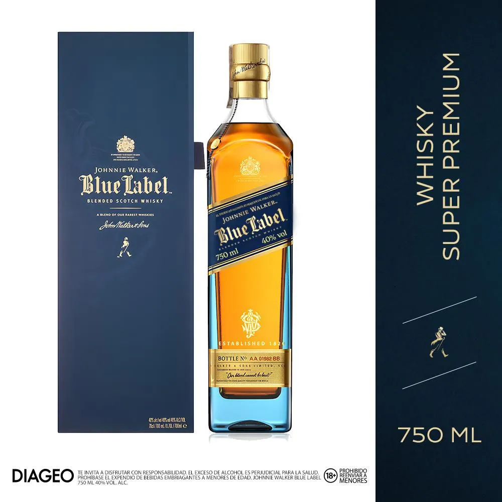 Whisky Johnnie Walker blue label 750 ml